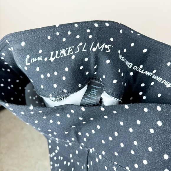 Luxe Slims Black and White Polka Dot Legging Size 14 - 16 - Picture 3 of 6
